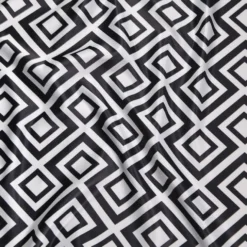 1pc - Paragon Print (Lamour) Table Linen 72"x72" Square - Black and White