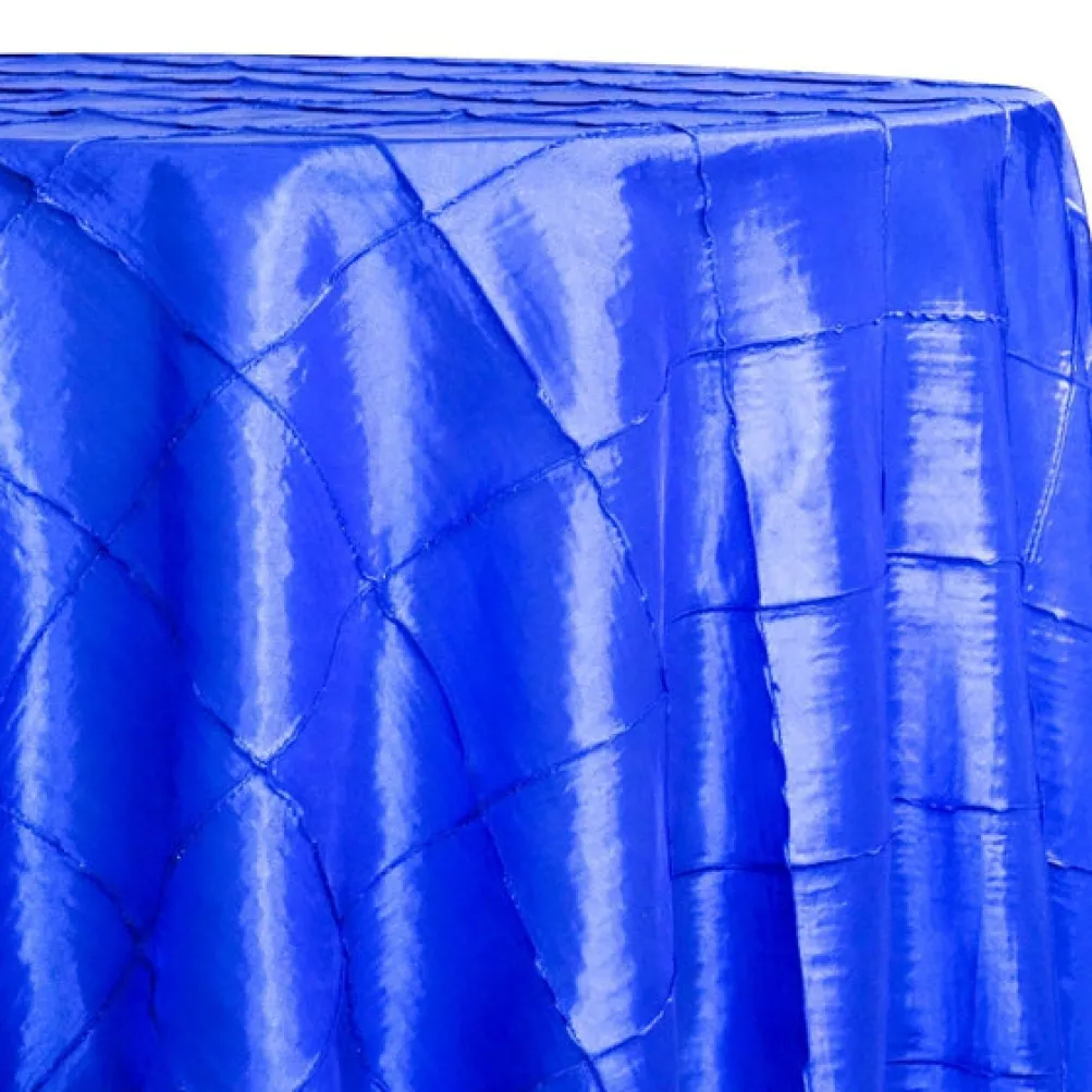 1pc - 4" Pintuck Taffeta Table Linen 108" Round - Royal
