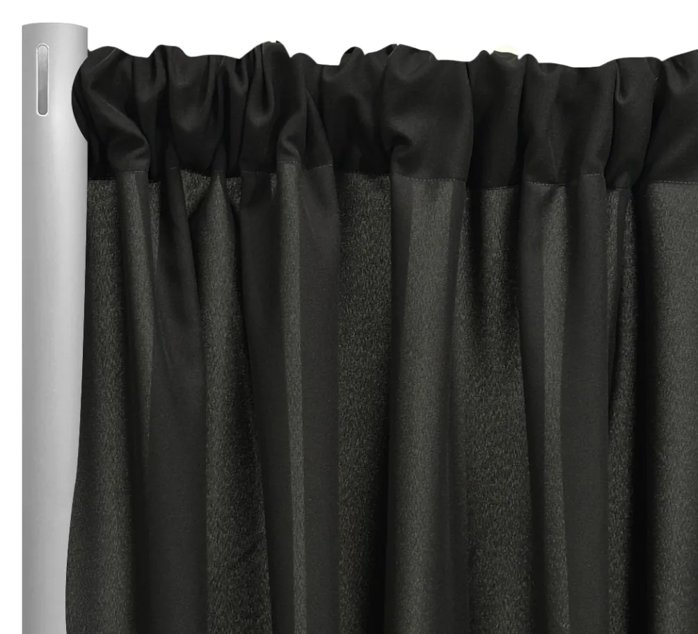 1pc - Premium Poly (Poplin) Drapery Panel 6' Tall x 58" wide - Black