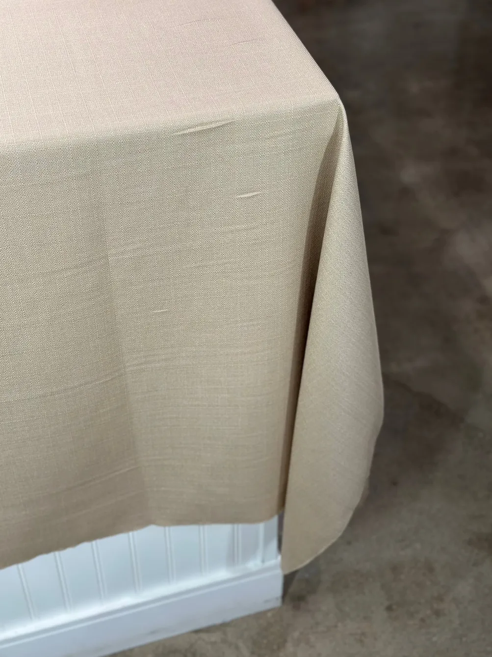 1pc - Rustic Linen Table Linen in Wheat (90"x156" Banquet)