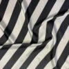 1pc - 2" Satin Stripe Table Linen 132" Round - Black and White