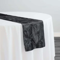 10pcs - Belly Button (Pinwheel) Table Runner 14"x108" - Black