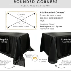 6pcs - Bridal Satin Table Linen 72