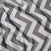 10pcs - Chevron Print (Lamour) Table Runner 14"x108" - Charcoal and White