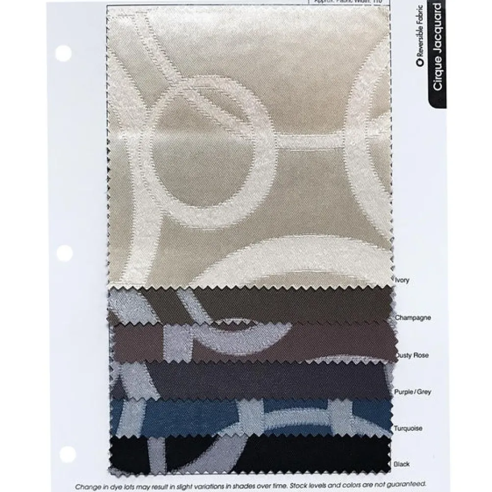 7pcs - Cirque Jacquard (Reversible) Table Runner 12"x12" - Black
