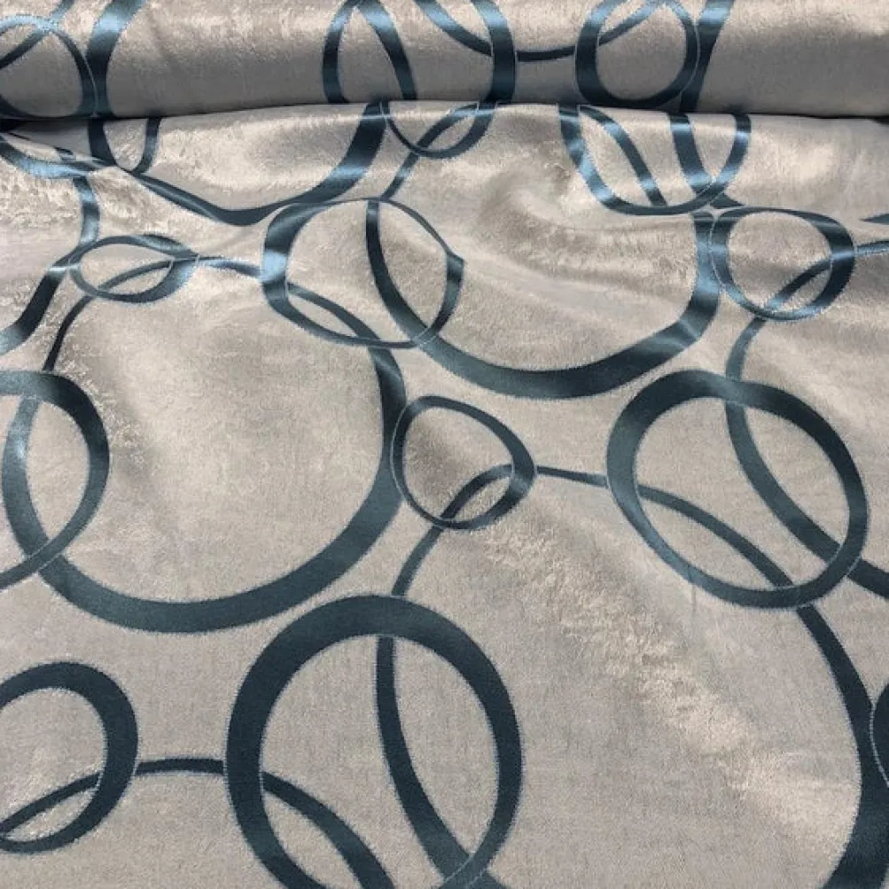 19pcs - Cirque Jacquard (Reversible) Table Runner 14"x120" - Turquoise