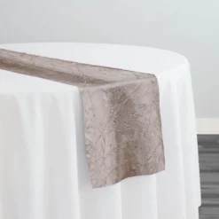 10pcs - Crush Satin (Bichon) Table Runner 14"x108" - Taupe 17