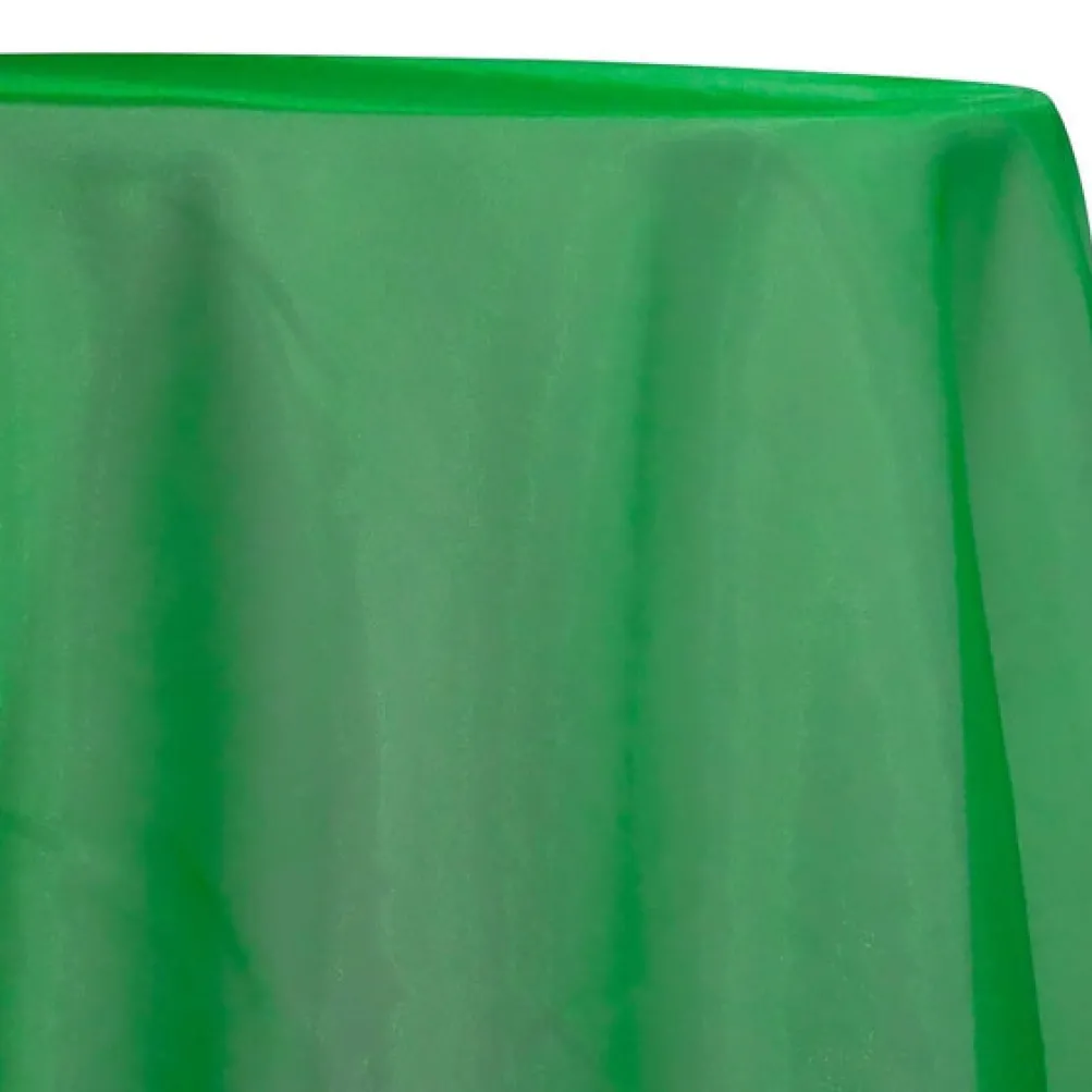 10pcs - Crystal Organza Table Linen 72"x72" Square - Green 1875