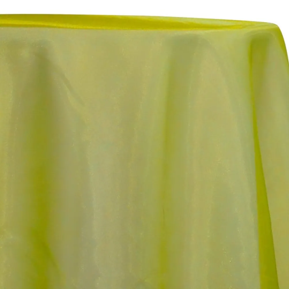 10pcs - Crystal Organza Table Linen 90"x90" Square - Yellow 966