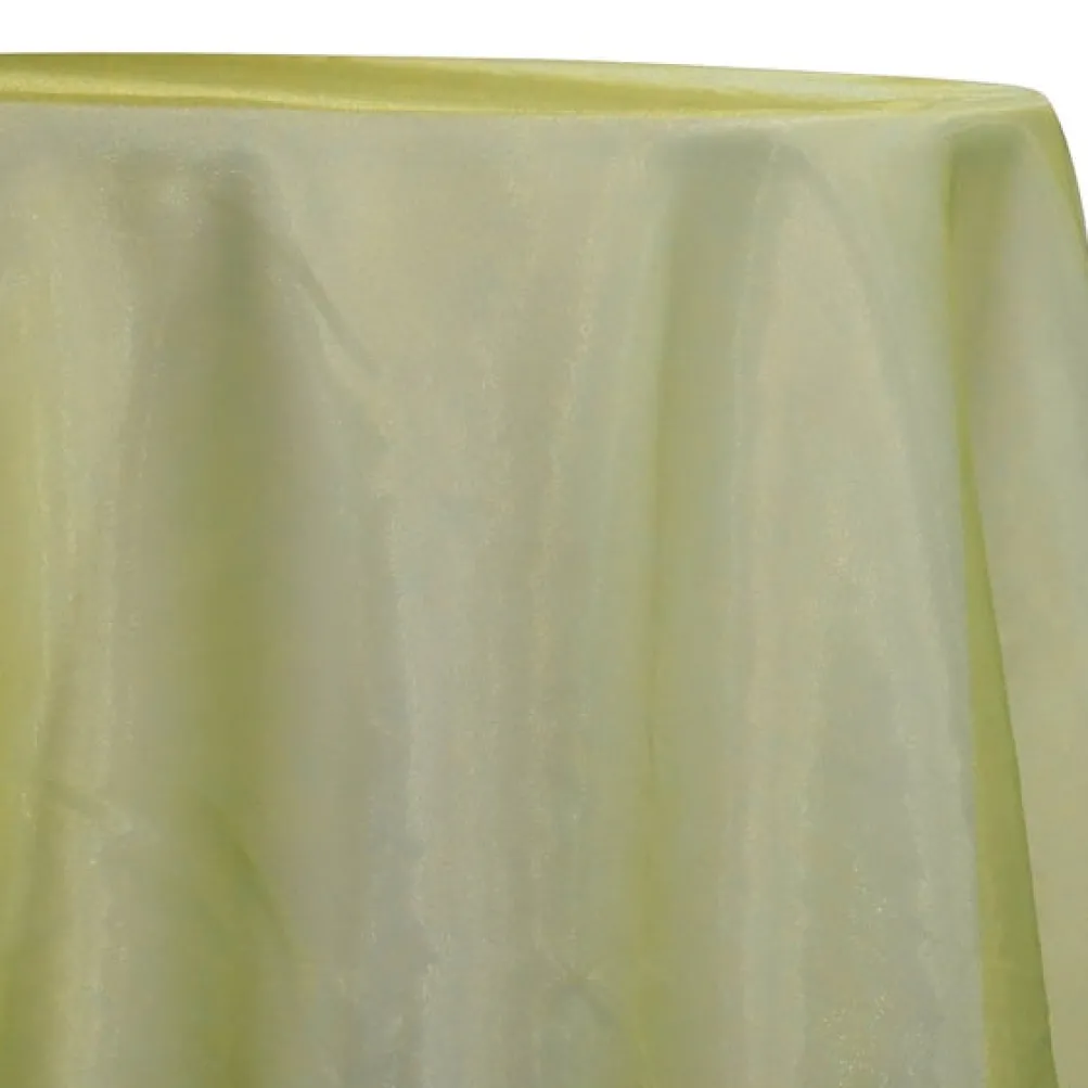 12pcs - Crystal Organza Table Linen 85"x85" Square - Yellow 688