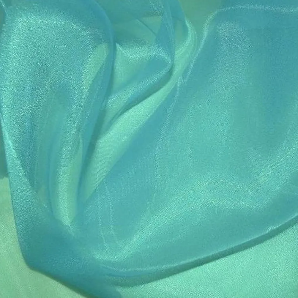 10pcs - Crystal Organza Table Linen 90"x90" Square - Turquoise 775