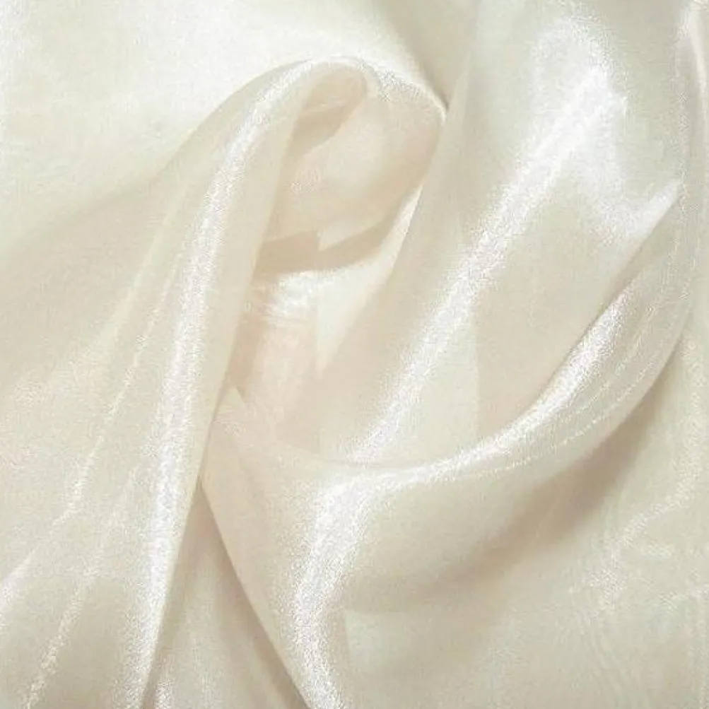 12pcs - Crystal Organza Table Linen 72"x72" Square - Ivory 605