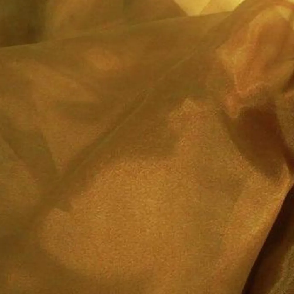 9pcs - Crystal Organza Table Linen 72"x72" Square - Gold 319