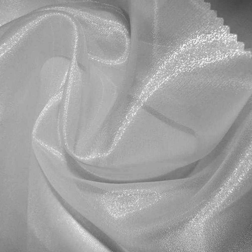 2pcs - Crystal Organza Table Linen 90"x156" Banquet - White 700