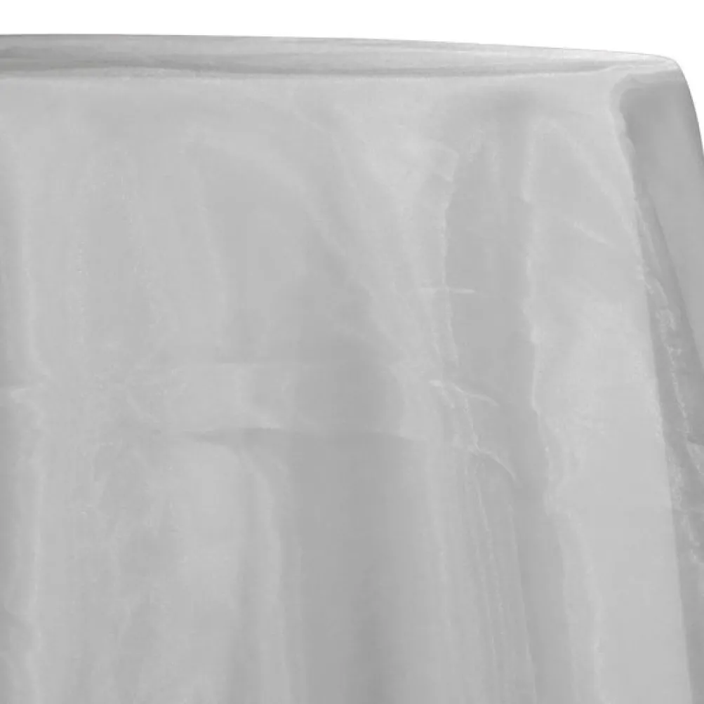 2pcs - Crystal Organza Table Linen 90"x156" Banquet - White 700