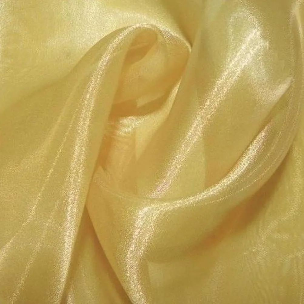 10pcs - Crystal Organza Table Linen 90" Round - Gold 901