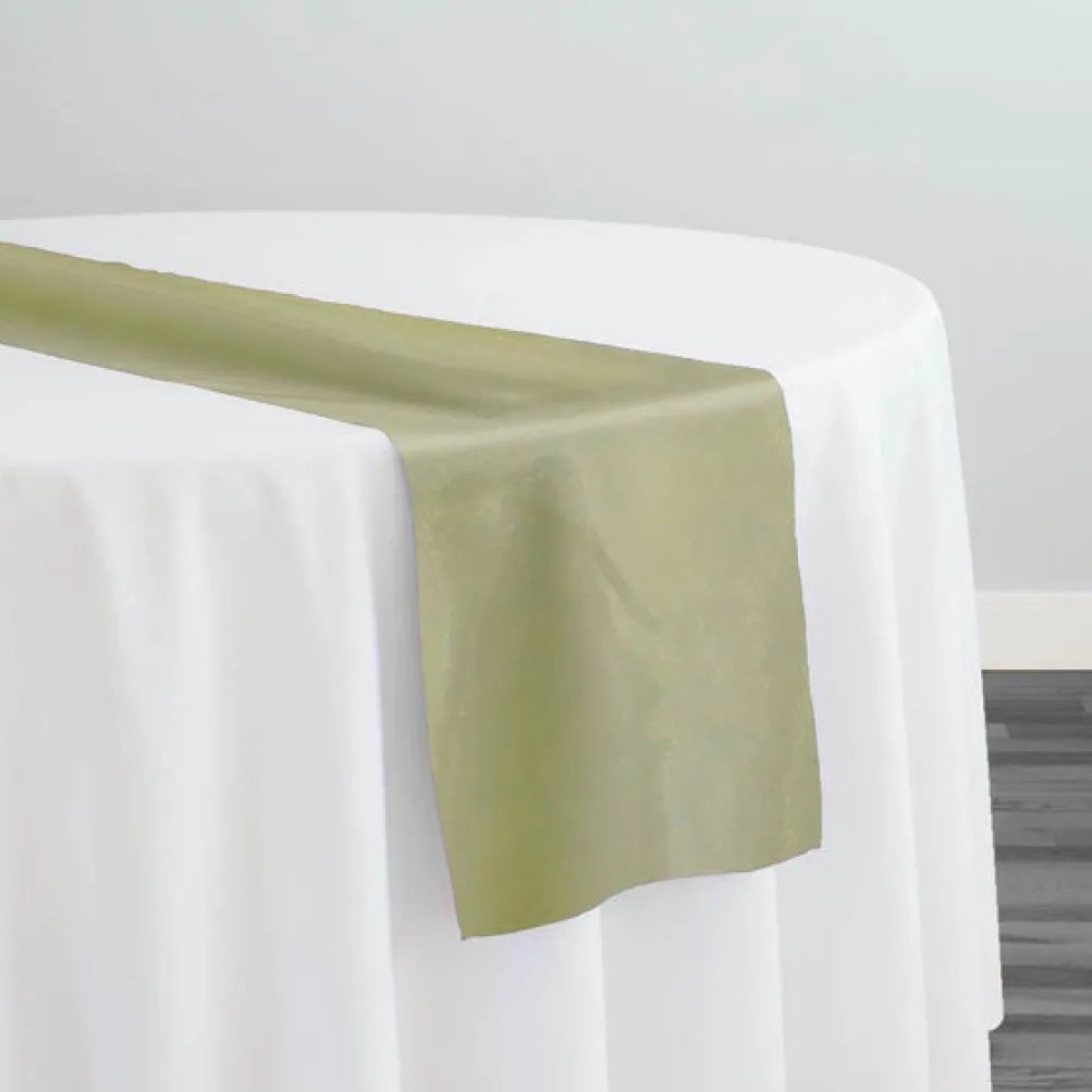 10pcs - Crystal Organza Table Runner 14"x108" - Yellow 688