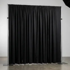 1pc - Scuba (Wrinkle-Free) Drapery Panel in Black (8' Tall x 58