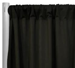 1pc - Scuba (Wrinkle-Free) Drapery Panel in Black (8' Tall x 58