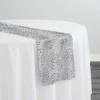 10pcs - Dahlia Sequins Table Runner 14"x108" - Silver