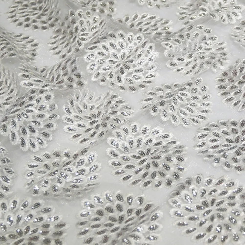 10pcs - Dahlia Sequins Table Runner 14"x108" - Silver