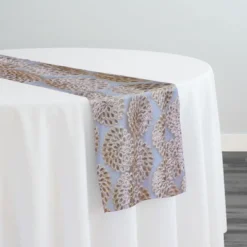 10pcs - Dahlia Sequins Table Runner 14"x108" - Champagne