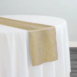 10pcs - Imitation Burlap Table Runner 14"x108" - Natural