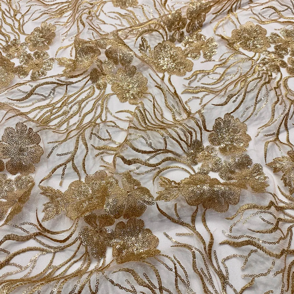 120pcs - Marigold Sequins (w/ Poly Lining) Table Napkin 20"x20" Square - Rose Gold