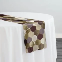 10pcs - Metro Jacquard (Reversible) Table Runner 12"x88" - Copper