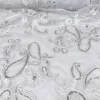 10pcs - Paisley Floret Sequins Table Runner 14"x120" - White