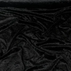 3pcs - Panne (Crush) Velvet Drapery Panel in Black (24' Tall x 58