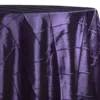 8pcs - 4" Pintuck Taffeta Table Linen 90" Round - Raisin 356