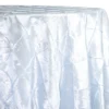 2pcs - 4" Pintuck Taffeta Table Linen 134" Round - White
