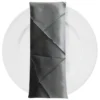 200pcs - 4" Pintuck Taffeta Table Napkin 18"x18" Square - Charcoal