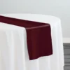 9pcs - Premium Poly (Poplin) Table Runner 14"x90" - Burgundy 1232