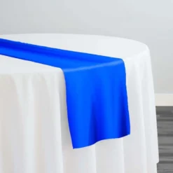 12pcs - Premium Poly (Poplin) Table Runner 14"x120" - Ocean Blue 1726