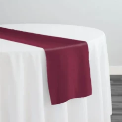 10pcs - Premium Poly (Poplin) Table Runner 14"x108" - Wine 1425