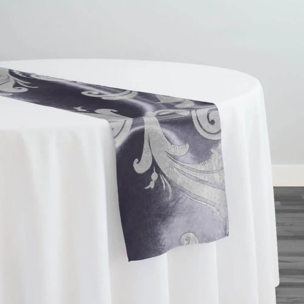 10pcs - Regal Jacquard (Reversible) Table Runner 14"x108" - Purple Grey