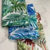 2pcs - Tropical Print (Dupioni) Table Linen in Red (90"x90" Square)
