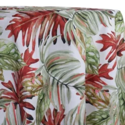 2pcs - Tropical Print (Dupioni) Table Linen in Red (90"x90" Square)