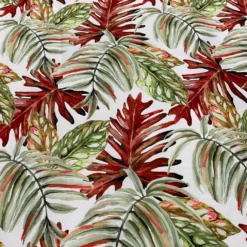 2pcs - Tropical Print (Dupioni) Table Linen in Red (90