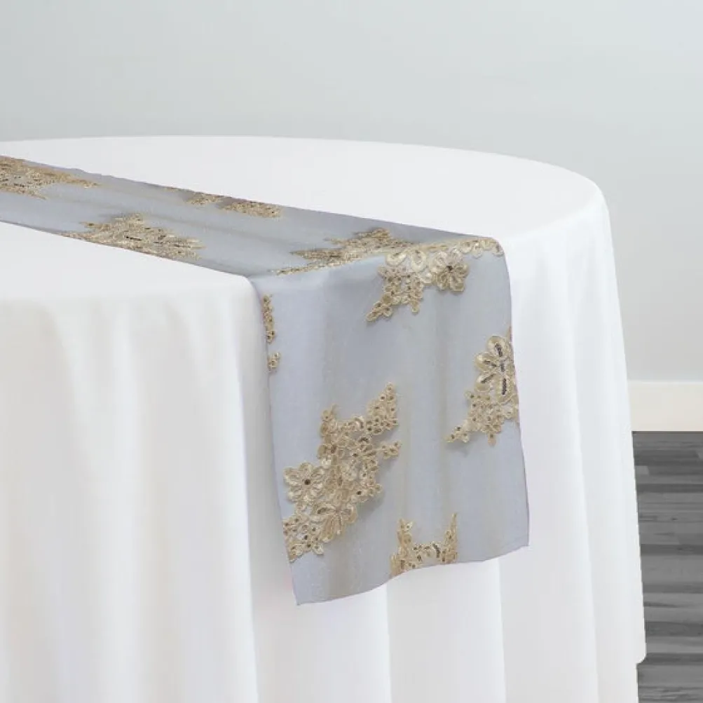 10pcs - Venetian Lace Table Runner 14"x90" - Ivory
