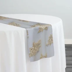 10pcs - Venetian Lace Table Runner 14"x108" - Ivory