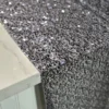 1pc - Taffeta Sequins Table Linen 108" Round - Charcoal