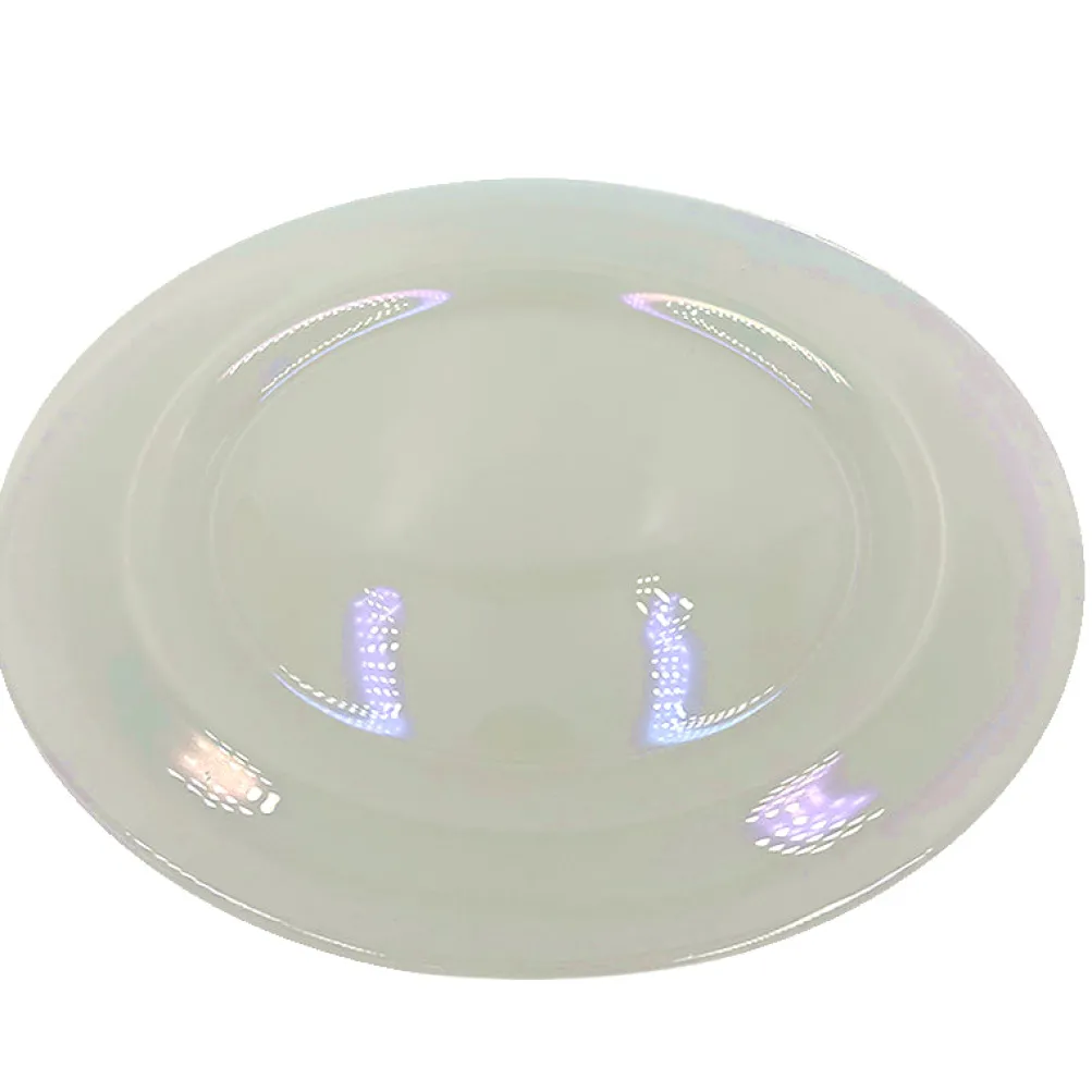 Pearla - Glass Charger Plate in White (Item # 1402)