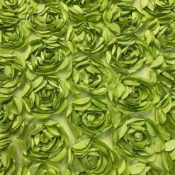 Peony Bouquet Table Runner in Lime