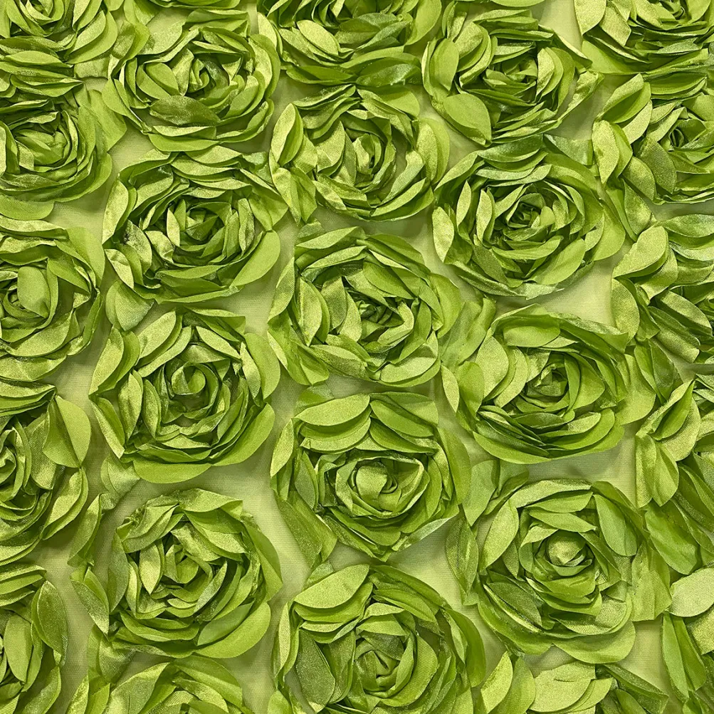 Peony Bouquet Table Runner in Lime