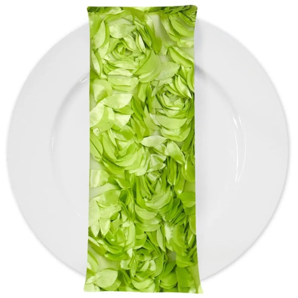 Peony Bouquet (w/ Poly Lining) Table Napkin in Lime