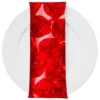 Peony Bouquet (w/ Poly Lining) Table Napkin in Red