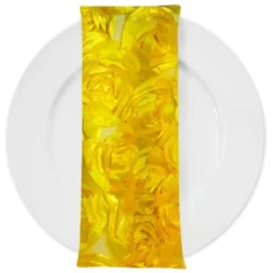 Peony Bouquet (w/ Poly Lining) Table Napkin in Yellow